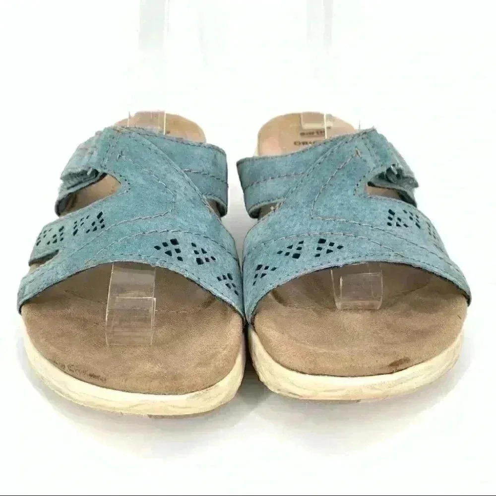 Earth origins sandals size 7 Westfield Waverley moroccan blue suede comfort - Picture 3 of 12